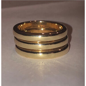 Size 7 Jasmine Lane Gold Tone Ring Triple Stack Set